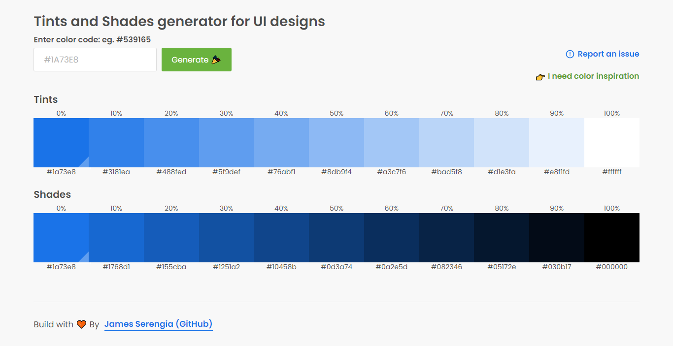 Tints-Shades Generator